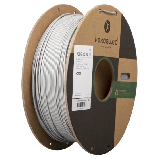 Kexcelled THE K5™ PETG V2 - 1kg 3D Printing Filament (+/-0.03mm) - Gray