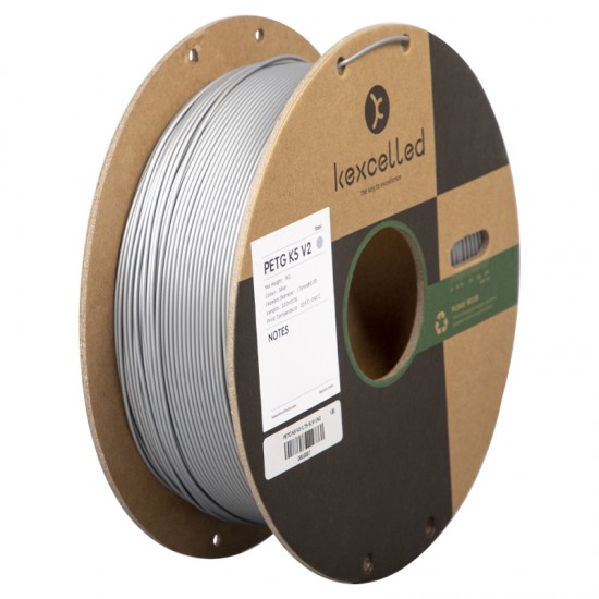 Kexcelled THE K5™ PETG V2 - 1kg 3D Printing Filament (+/-0.03mm) - Silver