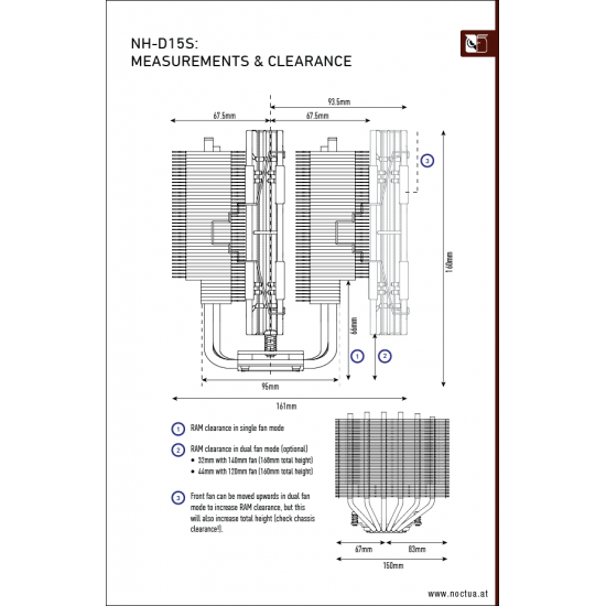 Noctua NH-D15S INTEL & AMD - 1 Adet NF-A15 PWM 140mm + NT-H1 Termal Macun Noctua NH-D15S INTEL & AMD - 1 Adet NF-A15 PWM 140mm + NT-H1 Termal Macun