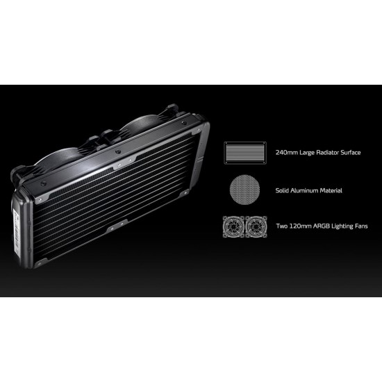 XPG LEVANTE 240 adreslenebilir RGB (ARGB) İşlemci Sıvı Soğutucu - AM4 & AM5 Soket XPG LEVANTE 240 adreslenebilir RGB (ARGB) İşlemci Sıvı Soğutucu - AM4 & AM5 Soket