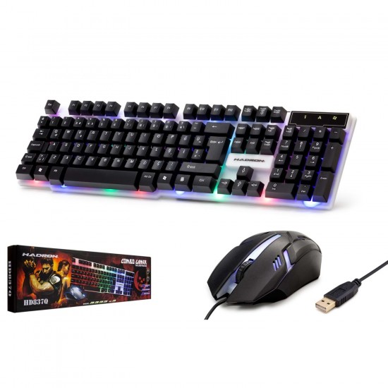 Oyuncu Klavye Mouse Seti̇ Kablolu Ledli̇ Hadron Hd-837Q
