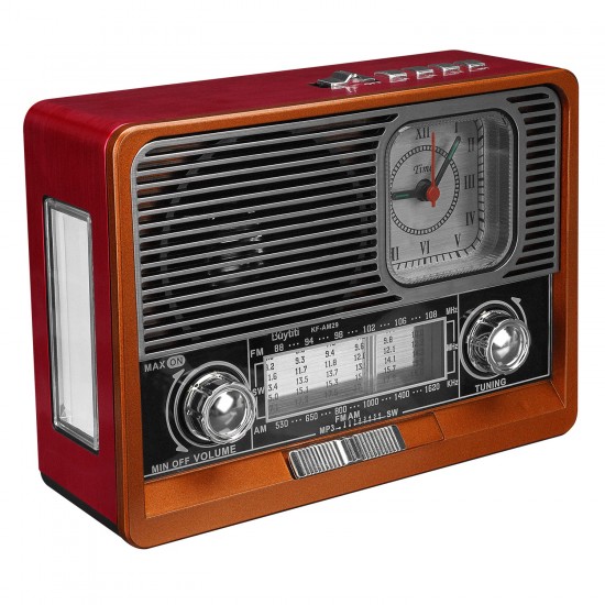 Radyo Nostalji̇ Şarjli Bt/Usb/Sd/Aux/Fm Fenerli̇ Saatli̇ Mi̇kado Mdr-105Bt
