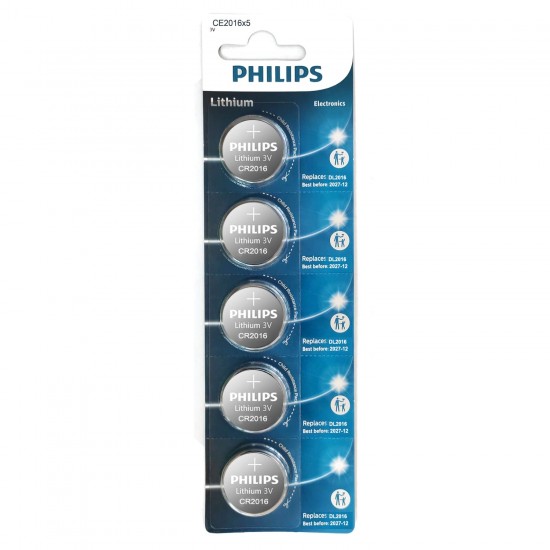 Pi̇l Düğme 2016 3V (Beşli̇ Paket) Philips